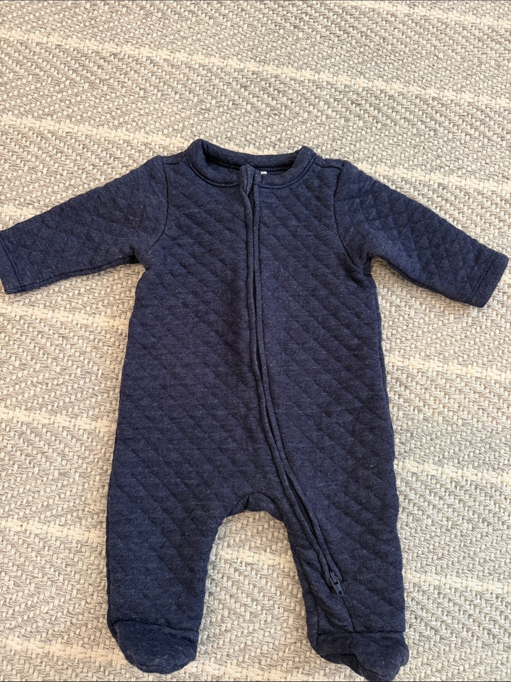 Old Navy Quilted Navy Footed One-Piece